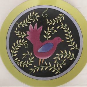 2 SUSAN SARGENT ORIENTAL ACCENT BIRD Plates.